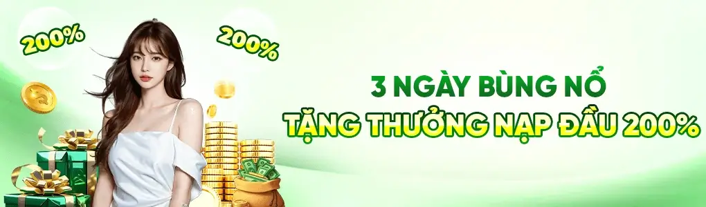 Cm88p Tặng thưởng nạp đầu 3 ngày bùng nổ lên đến 200%